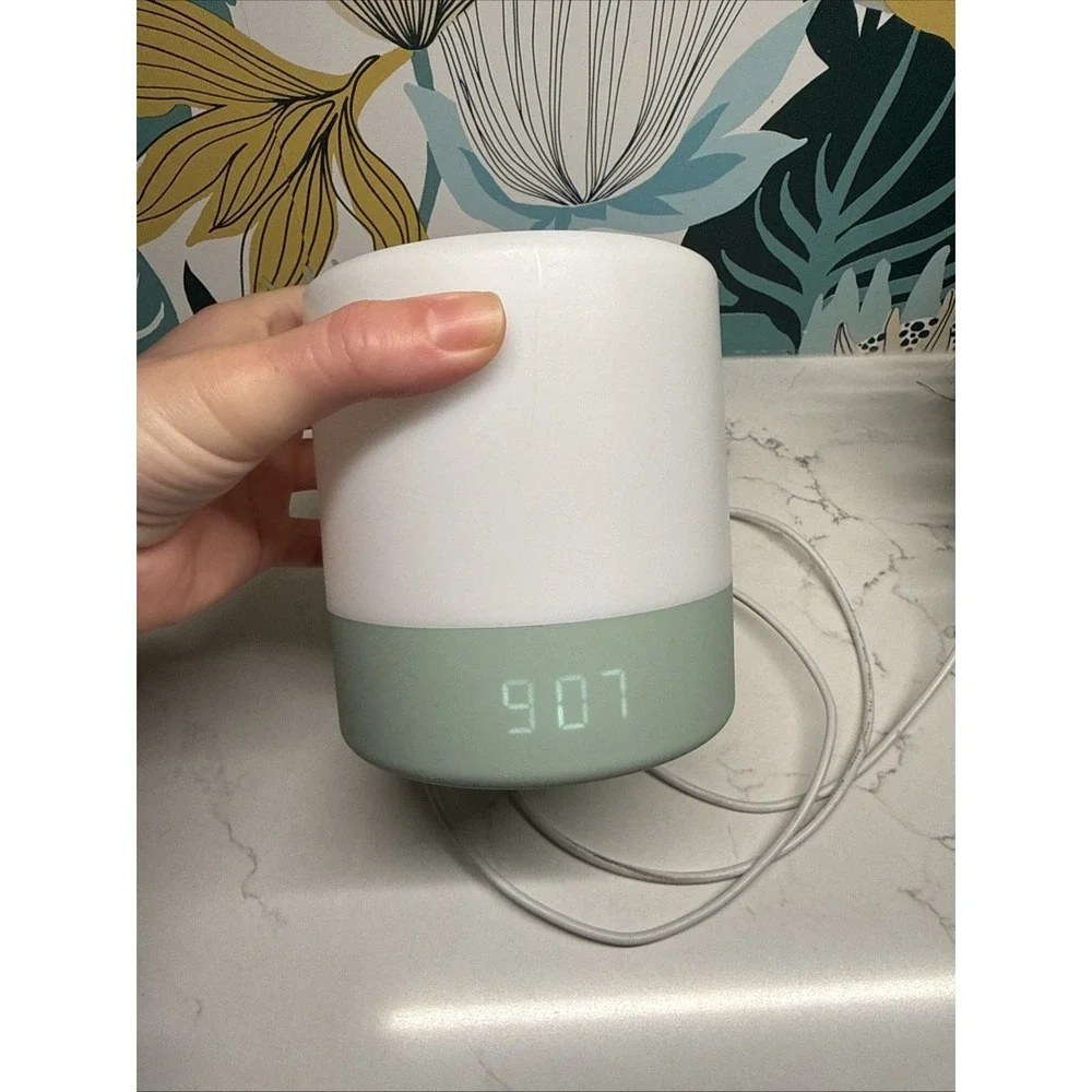 Popsugar Digital Sleep Aid Alarm Clock W Sunrise Alarm Feature‎ Mint Green/white
